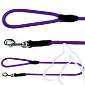 Laisse chiens Nylon & Cuir ronde Freestyle, 110 x 1.0 cm, violet