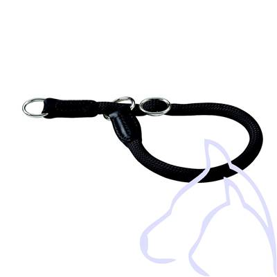 Collier Etrangleur chien Nylon rond avec anneau Freestyle 55 x 1 cm, noir