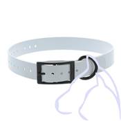 Collier PVC chiens Sangle 2.5 x 34-60 cm, blanc