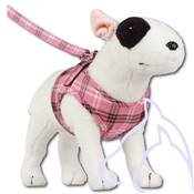 Harnais chiens Comfy Scottish M 39-42 cm, écossais rose