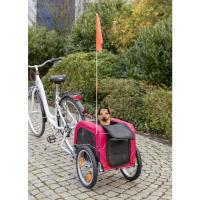 Roulotte de vélo (chien maxi 15kg) S: 53 × 60 × 60/117 cm, noir/rouge