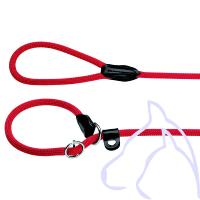 Laisse Lasso chiens Nylon ronde avec anneau Freestyle 170 x 0.8 cm, rouge