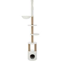 Arbre à chat Aurelio, du sol au plafond 236–250 cm, blanc