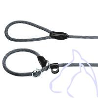 Laisse Lasso chiens Nylon ronde avec anneau Freestyle 170 x 1,0 cm, gris