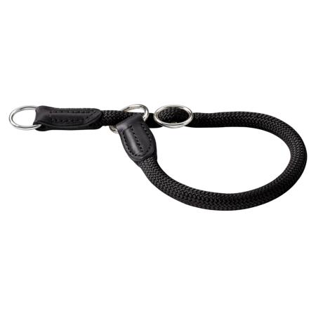 Collier Étrangleur chien Nylon rond avec anneau Freestyle 45 x 1 cm, noir