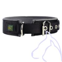 Collier Nylon chien doublé néoprène réfléchissant Néoreflect C 33-41cm, noir