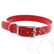 Collier PVC chiens Sangle 2.5 x 34-60 cm, rouge