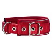 Collier Nylon chien doublé néoprène réfléchissant Néoreflect C 59-66cm, rouge