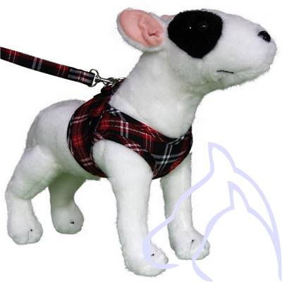 Harnais chiens Comfy Scottish XXS 23-27 cm, écossais noir