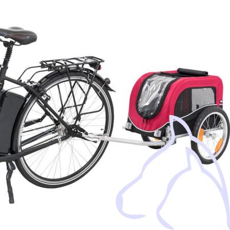 Roulotte de vélo (chien maxi 15kg) S: 53 × 60 × 60/117 cm, noir/rouge