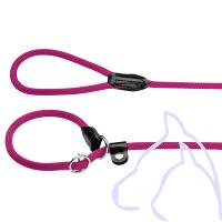 Laisse Lasso chiens Nylon ronde avec anneau Freestyle 120 x 1.0 cm, framboise