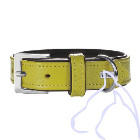 Collier Cuir chien Capri 36.5-46.5cm/ 36mm, vert pâle