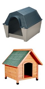 niche plastique ou bois pour chiens