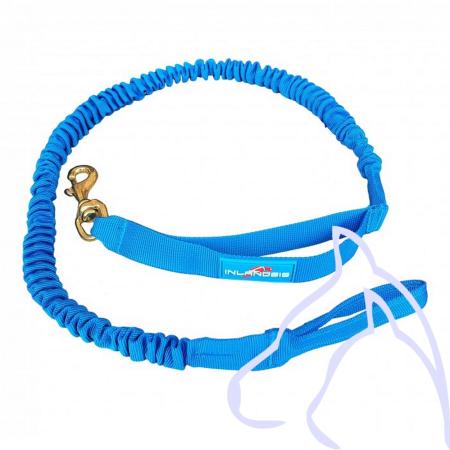 Ligne Canicross Inlandsis Crosser1 1 chien, 1 mousqueton + poignée, bleu