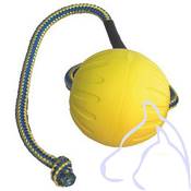 Jouets Chiens balle mousse résistante avec corde qui flotte, large 8,2 cm