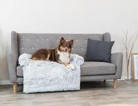 Protège siège Sofa Harvey 90 x 90 cm, blanc/gris