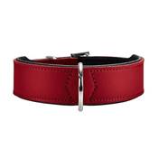 Collier Cuir Large Basic 51-58 x 3.9 cm, rouge/noir