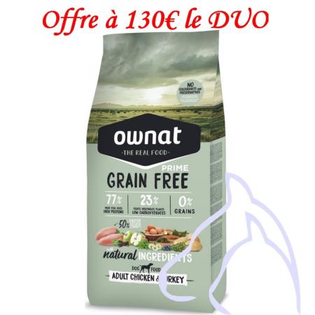 OWNAT PRIME Grain Free Adulte Poulet (Chien), 12 kg