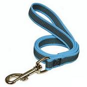 Laisse chiens Polyester tissé et caoutchouc Gomme 100 x 1.4 cm, bleu