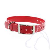 Collier PVC chiens Sangle 1.9 x 25-40 cm, rouge