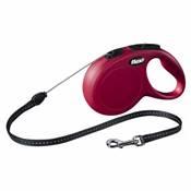 flexi New CLASSIC, laisse corde S: 8 m, rouge