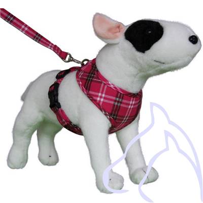 Harnais chiens Round-loop Scottish Tour du poitrail 34-44 cm, écossais fushia