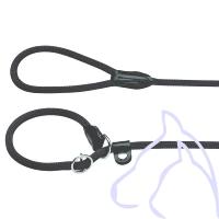 Laisse Lasso chiens Nylon ronde avec anneau Freestyle 170 x 1,0 cm, noir