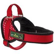 Harnais chiens Nylon & Laine Polaire Ludwigswelt XS 35-45 x 2.5 cm, rouge/noir