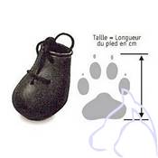 Bottines de protection Caoutchouc pour chiens T5 8 cm, noir