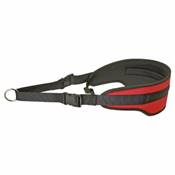 Ceinture canicross ventrale Nylon compétition 84/125 x 40 cm, rouge