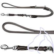 Laisse 3 positions chiens Nylon ronde Freestyle 200 x 0.8 cm, gris