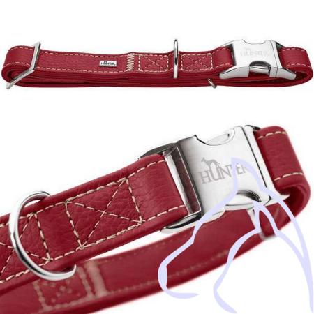 Collier Cuir Cannes ALU-Strong M 30-45 x 1.5 cm, bordeaux