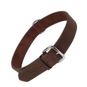 Collier Cuir Large LEATHER Liso 56-65 x 4.0 cm, marron