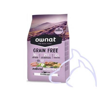 OWNAT PRIME Chats Grain Free croquettes chats Stérilisé, 8 kg