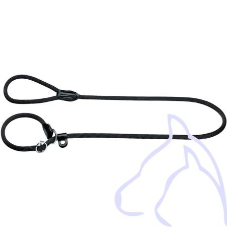 Laisse Lasso chiens Nylon ronde avec anneau Freestyle 120 x 0.8 cm, noir