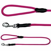 Laisse chiens Nylon & Cuir ronde Freestyle, 110 x 1.0 cm, framboise