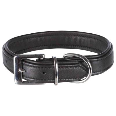 Active collier Comfort, en cuir S: 31–37 cm/25 mm, noir