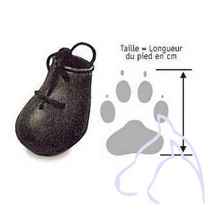 Bottines de protection Caoutchouc pour chiens T6 9 cm, noir