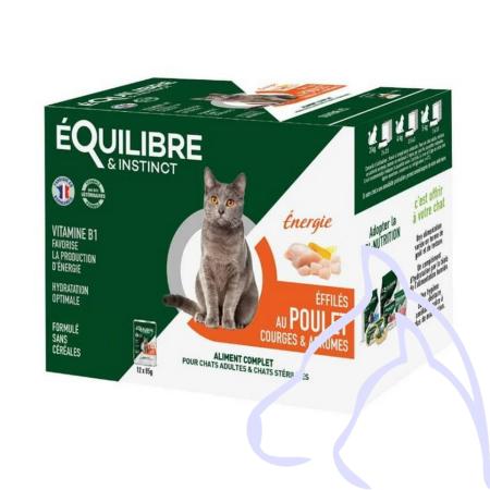 BOITE Sachet pour chats Energie au Poulet, courges & agrumes BOITE 12x85 gr
