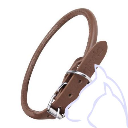 Collier Cuir Rond chien LEATHER Redondo 45-50 x 0.9 cm, marron