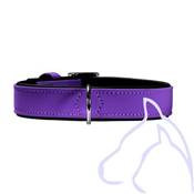 Collier Cuir Softie nickelé 36-44 x 3.0 cm, violet