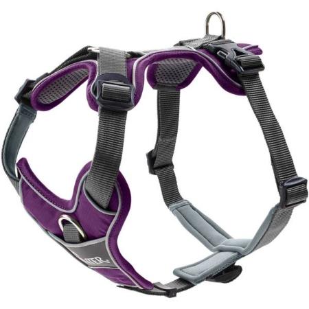 Harnais chiens Divo Nylon Doublé Taille S, C 22-38 V 45-56 cm, violet/gris